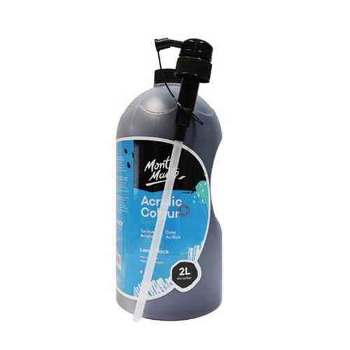 MONT MARTE ACRYLIC COLOUR PAINT - Lamp Black 2L(1)